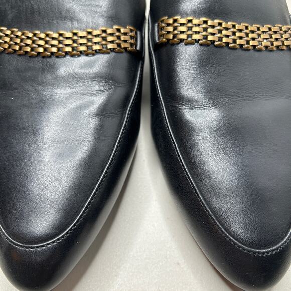 Vionic, Starling Black Leather Slip-On Flat Mule with Arch Support. Women US 9 M - Picture 6 of 14